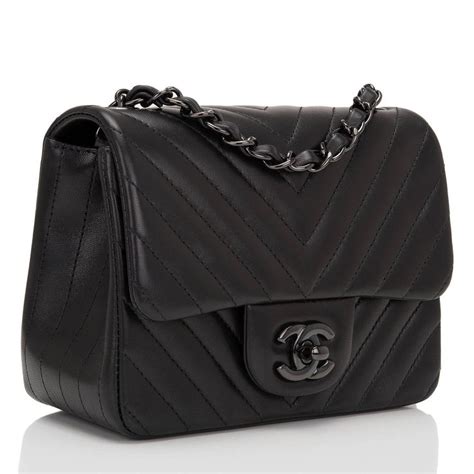 chanel so black chevron mini flap bag